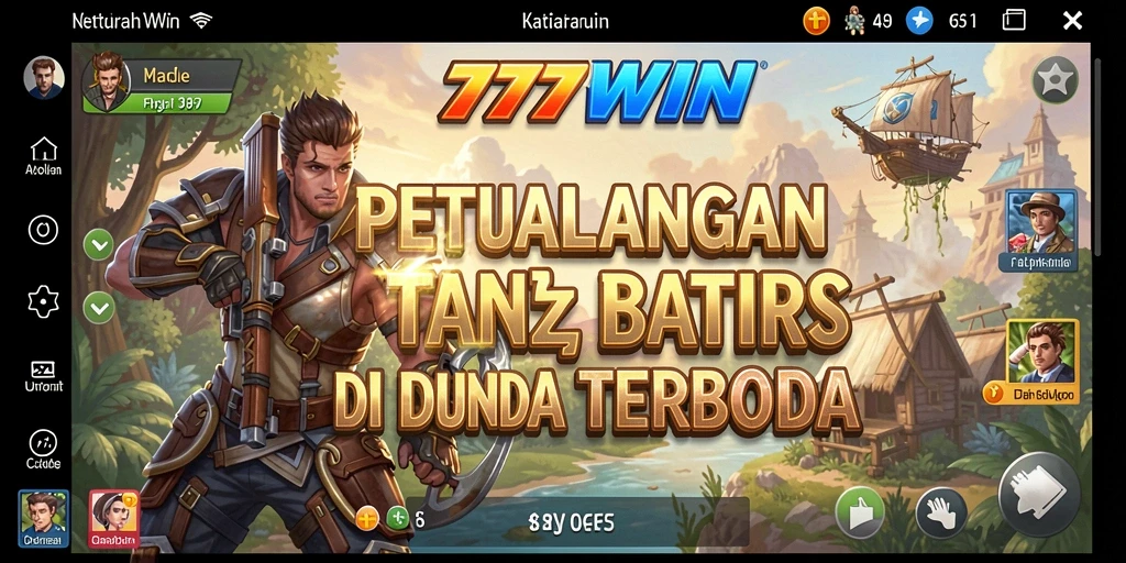 Screenshot gameplay menunjukkan petualangan dalam dunia terbuka.
