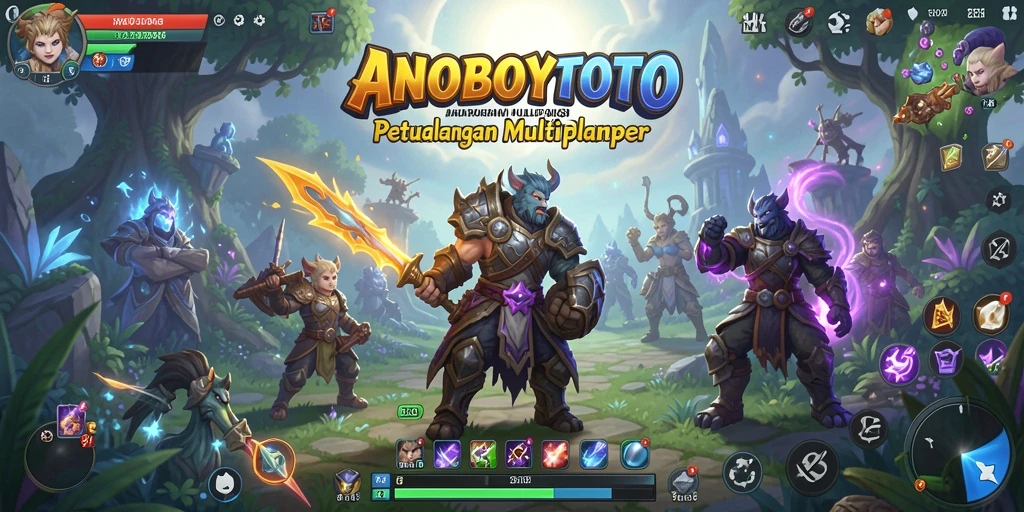Screenshot utama ANOBOYTOTO menampilkan aksi seru dalam dunia MMORPG.
