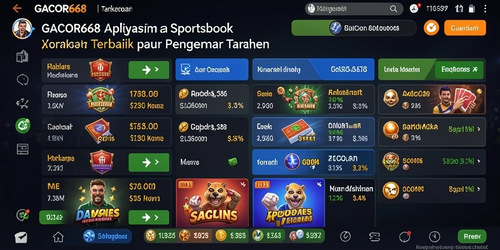 Tampilan gameplay GACOR668 dengan fitur taruhan olahraga yang menarik.