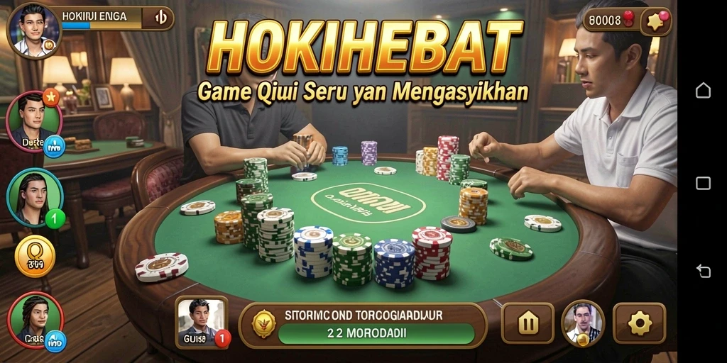 Screenshot gameplay HOKIHEBAT yang menampilkan aksi QiuQiu seru.