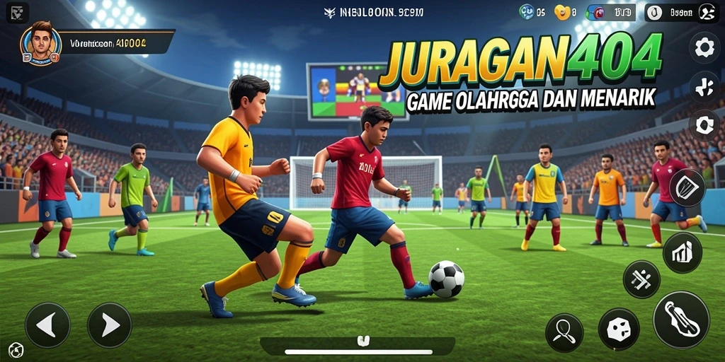 Gameplay menyenangkan dalam JURAGAN404 dengan aksi olahraga seru.