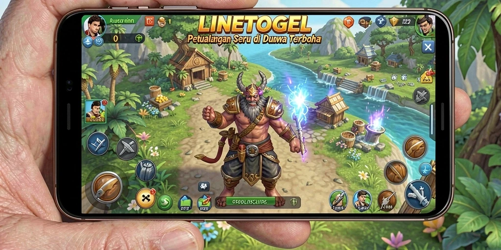 Tampilan gameplay seru di dunia terbuka LINETOGEL.