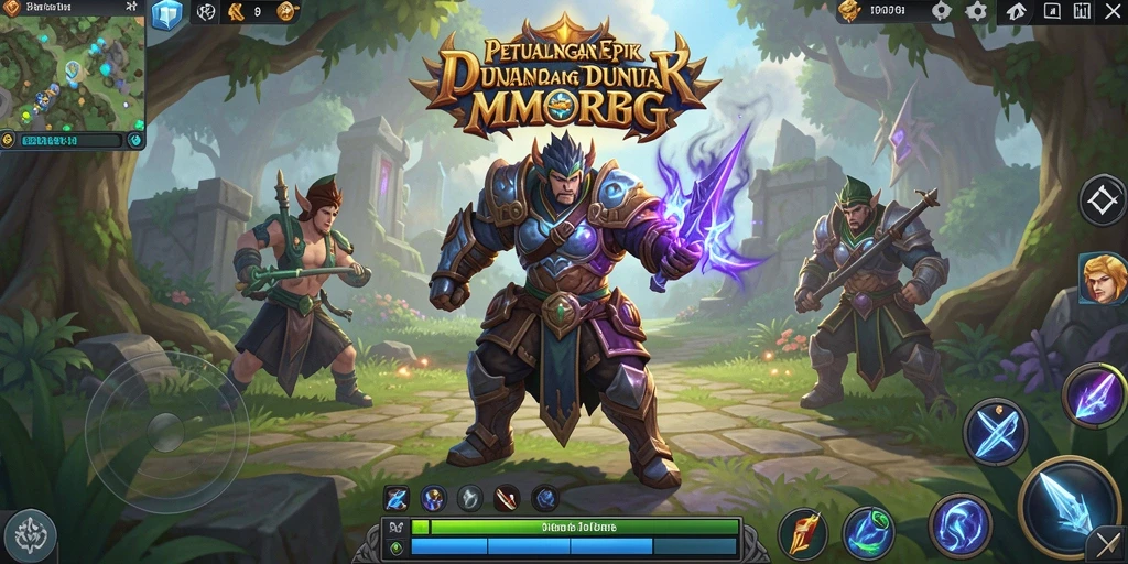Screenshot dari gameplay seru di RP8 yang menampilkan aksi MMORPG.