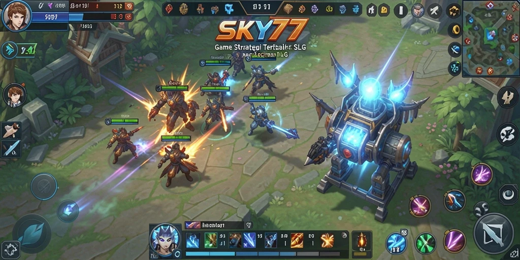 Tampilan gameplay menantang dalam SKY77 yang penuh strategi.