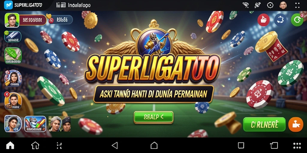 Tampilan gameplay SUPERLIGATOTO dengan aksi mendebarkan.