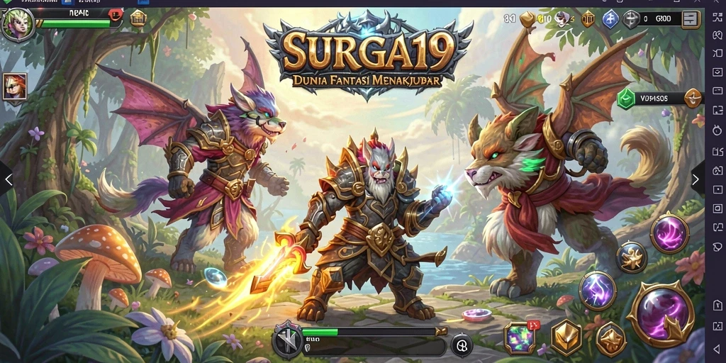 Tampilan gameplay SURGA19 yang menakjubkan dan penuh aksi.
