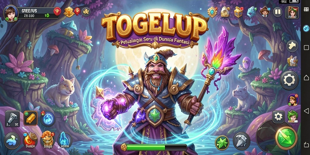 Screenshot gameplay menampilkan aksi dalam petualangan di TOGELUP.