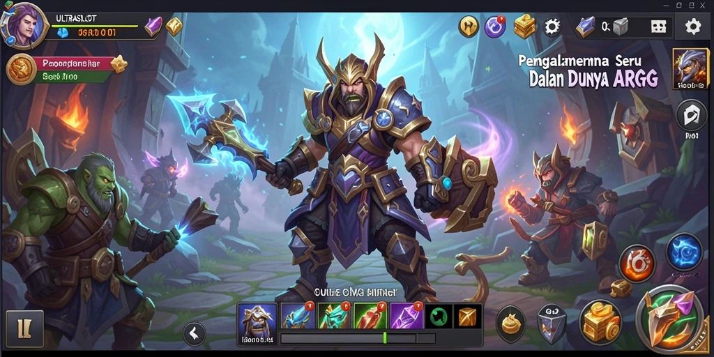 Tampilan aksi seru dalam gameplay ULTRASLOT yang mendebarkan.