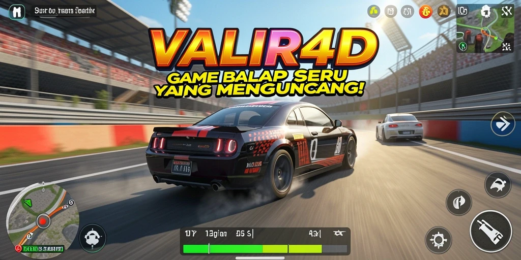 Gameplay seru dan menegangkan dalam VALIR4D racing.