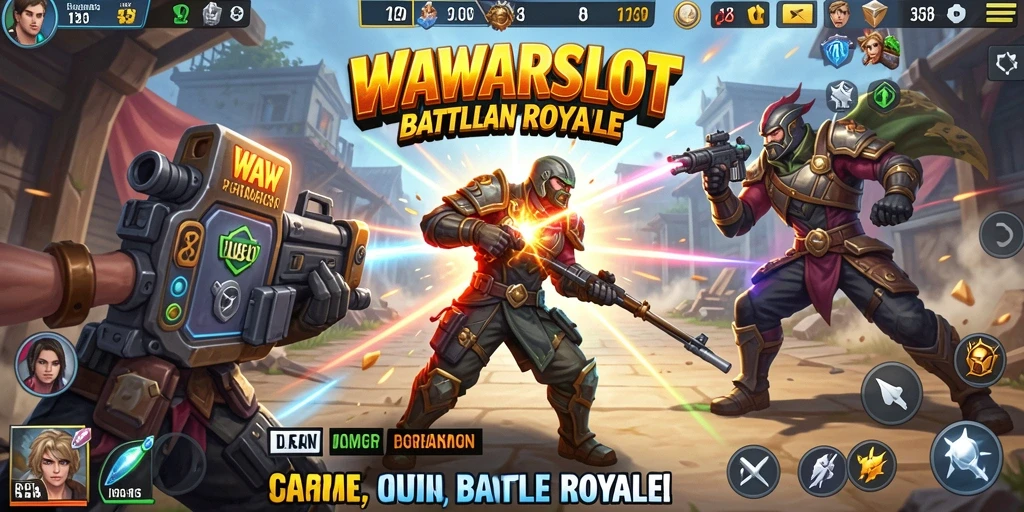 Gameplay seru di WAWARSLOT dengan pertarungan Battle Royale yang mendebarkan.